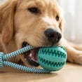thumbnail image 4 of Moonsky Dog Rope Ball Toy, Durable Rubber Knot Ball for Aggressive Chewers and Molar Teeth Cleaning for Indoor Play, 4 of 6