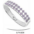 thumbnail image 2 of KATGI Fashion 18K White Gold Plated Elegant Lucky Magic Austrian Purple Crystal Bracelet, 2 of 2