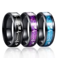 thumbnail image 2 of Heartbeat Metal Ring For Women Men Handmade Alloy Inlaid Artificial Gemstone Fashion Jewel Gift Durable Elegant, 2 of 2