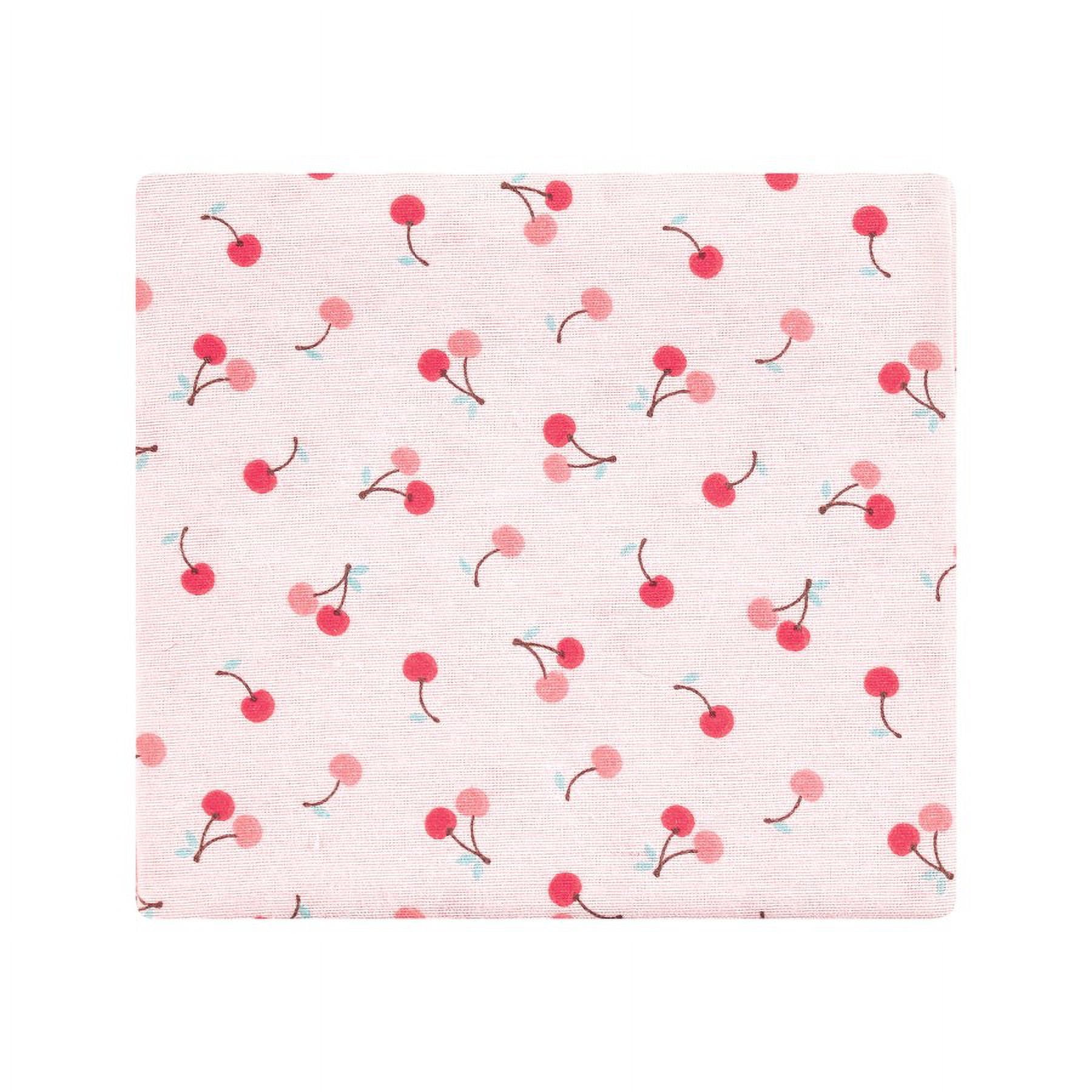 Hudson Baby Infant Girl Cotton Poly Flannel Receiving Blankets Bundle, Cherry Sweet, One Size