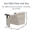 thumbnail image 2 of Inglesina - Fast Table Chair with Fast Tray: Hook On Portable High Chair for Babies and Toddlers, Damage Free Travel Booster Seat for Restaurant Use - Includes Snap On Tray, Cream, 2 of 6