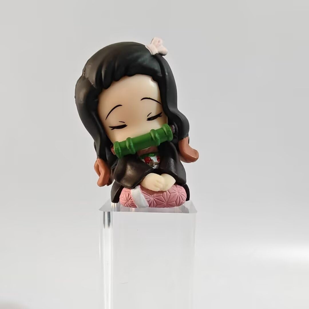 Newly Tanjirou Figure Nezuko Figure Agatsuma Zenitsu Figure Hashibira Inosuke, Shoulder to Shoulder Anime Figures 6cm/2.4inch PVC Souvenirs Gifts