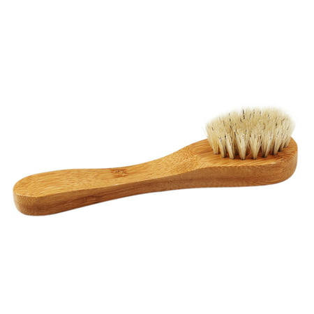 New Ultra Soft Face Cleaning Brush Wooden Handle Multifunctional Hairbrush Neck Face Duster (Best Hair Removal For Face And Neck)