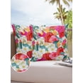 thumbnail image 6 of Pack of 2 Outdoor Pillow Covers, Flower Gardenia in Full Bloom Waterproof Square Throw Pillowcase Cushion Decorative Pillow Covers for Couch Patio Tent, 20x20 in, 6 of 6