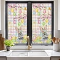 thumbnail image 2 of Easter Bunny Window Privacy Film, Spring Colorful Eggs Flower Branch Plaid Static Cling UV Sun Blocking Heat Control Window Tint Day and Night, Non-Adhesive One Way Privacy Cover 19.6''x39.3'', 2 of 7