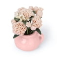thumbnail image 2 of Planta de Flor de clavel perfecl con Florero de Cerámica Rosa Claro para Decoración de Casa de muñecas 1:12, 2 of 7