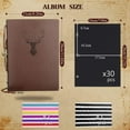thumbnail image 2 of Photo Album, AIOR Scrapbook Album Memory Book DIY Retro Pendents Vintage Wedding Travel with Anniversary Birthday Gifts for Mom Lover Women Girls (Antlers), 2 of 6