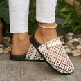 thumbnail image 6 of Slides for Women Summer Women's Slide Sandals Versatile Plus-Size Closed-Toe Buckle Strap Thick-Soled Breathable Beach Shoes Slippers, White-37, 6 of 9