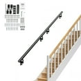 thumbnail image 1 of VEVOR Handrail Stair Railing, 12 ft, Wall Mount Handrails for Indoor Stairs, Thickened Aluminum Alloy Hand Rail with Installation Kit, 440 LBS Load Capacity Stairway Railing for Outdoor Stairs, 1 of 9