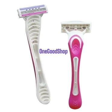 12ct BULK - EDGEWELL  "Mystique " Triple Blade Pivoting Disposable Razor For Women, Sensitive Disposable Razors, Bulk, Mixed Colors, Unpacked