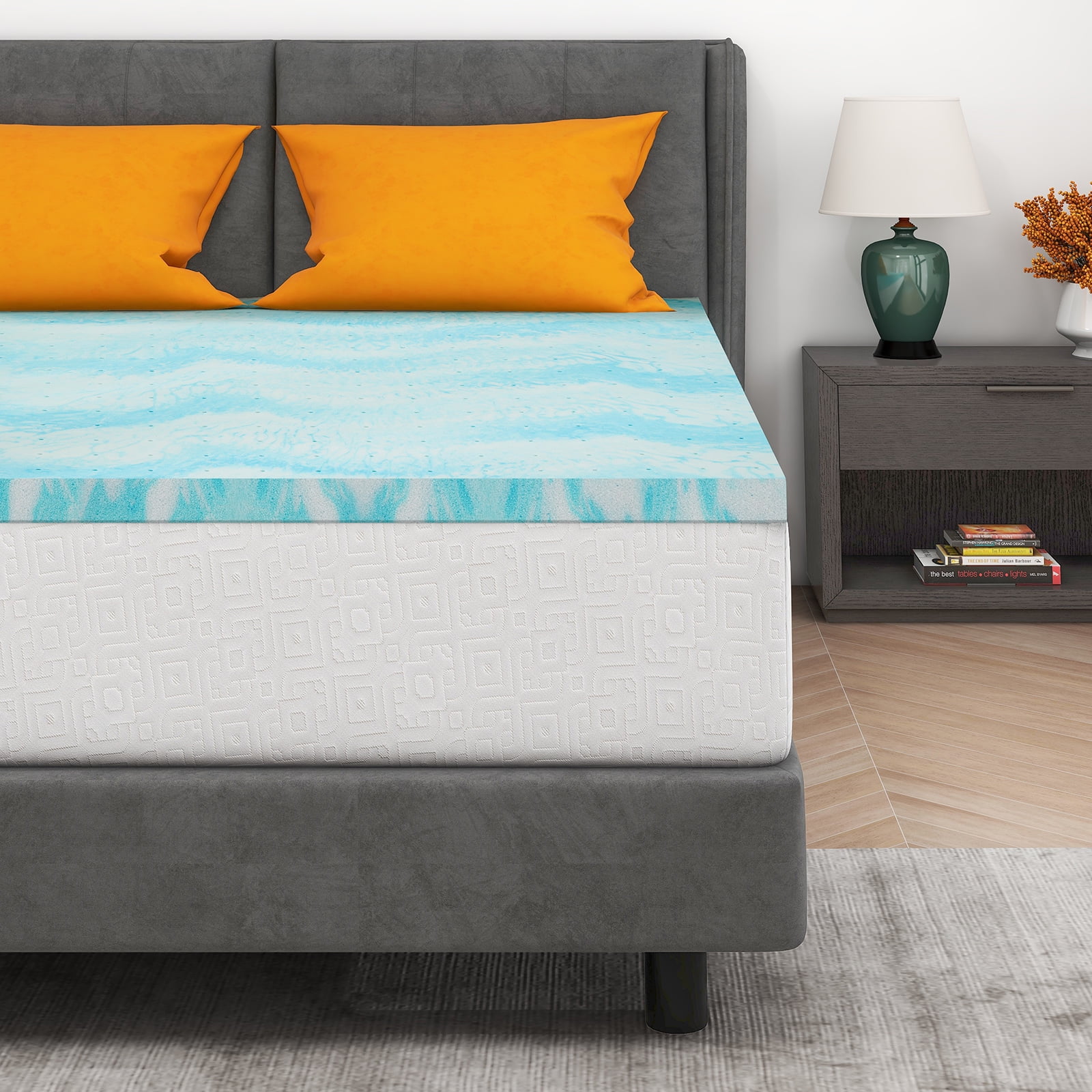 【CHRICOHE】mma topper queen S(778) Queen Mattress Topper,2 inch Gel Infused Memory Foam