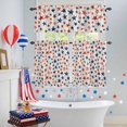 thumbnail image 4 of Independence Day Kitchen Curtains Valances 3 Piece Set, Red Blue Stars Rod Pocket Tier Curtain and Valance Drapes for Small Window 24 Inch Length for Bedroom Cafe, 4 of 9