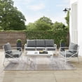 thumbnail image 3 of Crosley Kaplan 4 Piece Outdoor Sofa Set in Gray, 3 of 14
