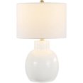 thumbnail image 3 of Lighting Collection Modern Cream 24-inch Bedroom Living Room Home Office Desk Nightstand Table Lamp (LED Bulb Included), 3 of 4