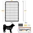 thumbnail image 5 of Dog Playpen Outdoor, 40 inch 4 Panels Dog Pen Indoor Heavy Duty Puppy Exercise Pen Metal Pet Fence for RV Camping/Yard/Garden, 5 of 9