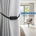 thumbnail image 6 of Strong Magnetic Curtain Tiebacks Outdoor Elegant Decorative Tie Backs Modern Rope Tiebacks for Drapes Window Curtain Holdbacks for Draperies- Black, 6 of 6