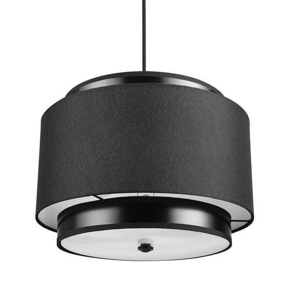 Globe Electric 91000383 Simon 2 Light 14" Wide Pendant - Black