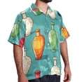 thumbnail image 2 of Bowling Men's Short Sleeve Poplin Button Down Shirts - Casual Printed Summer Beach Tops for Men, 2 of 6