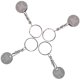 thumbnail image 5 of llaveros con fichas para carrito de la compra, de metal, con forma de carrito., 5 of 8