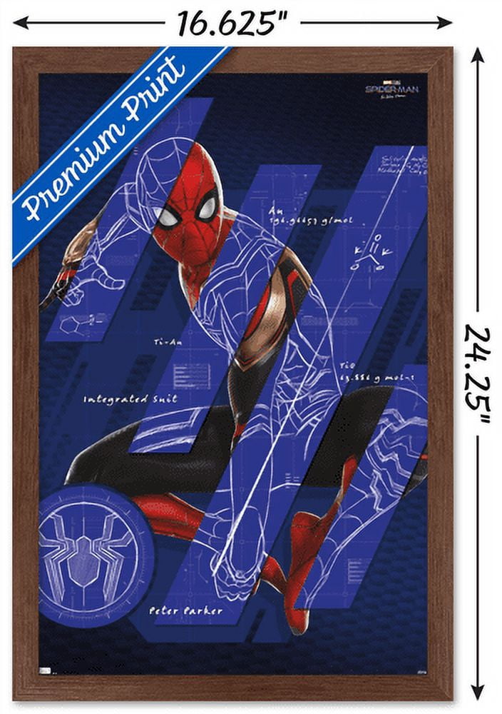 Marvel Spider-Man: No Way Home - Bars Wall Poster, 14.725" x 22.375", Framed