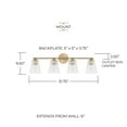 thumbnail image 2 of Capital Lighting 146941-533 Baker 4 Light 32" Wide Bathroom Vanity Light - Nickel, 2 of 7