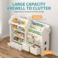 thumbnail image 4 of UNICOO® Kids Bookshelf and Toy Storage Organizer, Children Bookshelf, Toy Organizer with Bins, Toddler Books and Toys Organizer (YHMC0B - White), 4 of 8