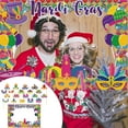 thumbnail image 4 of Arghm Mardi Gras Photo Booth Props,21Pc Disposable Masks 9.84x7.87in,Carnival Party Decorations,Gold Green Theme Accessories,Birthday Wedding Themes, 4 of 6