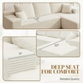thumbnail image 5 of LLappuil 108" Sectional Sofa, Modular Sectional Couch with Left Chaise, Deep Seat Corduroy Cloud Sofa for Living Room White, 5 of 8