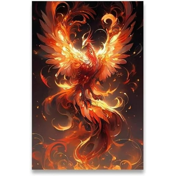 Phoenix Canvas Poster Wall Art Art Print for Bedroom Home Decoration No Frame B_30x40cm Unframed
