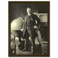 thumbnail image 1 of Portrait US President Theodore Roosevelt Bull Moose A4 Artwork Framed Wall Art Print, 1 of 4