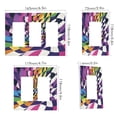 thumbnail image 2 of Yayeee Rocker Switch Wall Plate 1-Gang 4.6"x2.9" Home Decorative Outlet Cover, Purple Wavy Plaid, 2 of 6