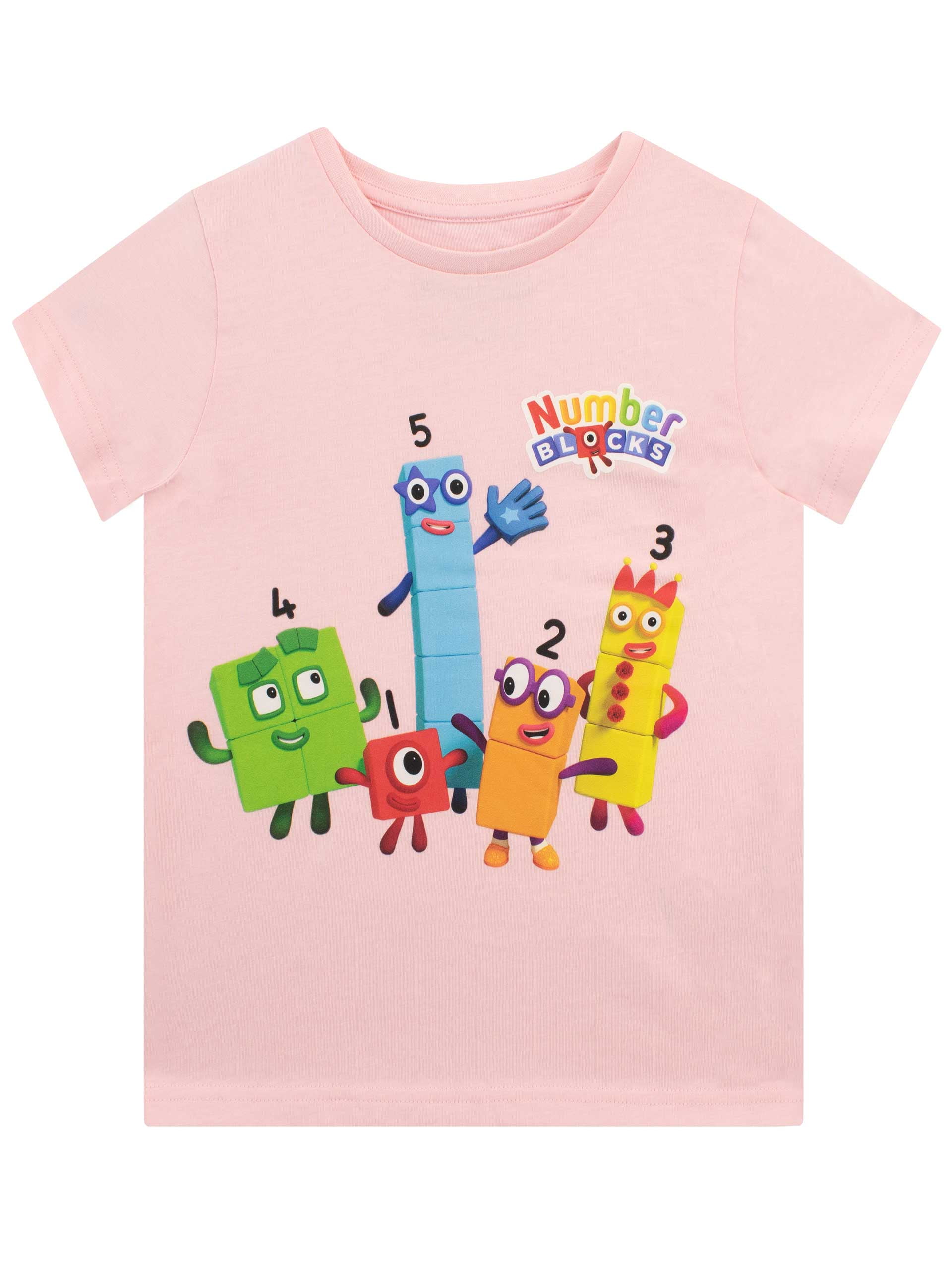 Numberblocks Girls TShirt Pink Sizes 2T10