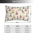 thumbnail image 2 of Salouo Reto Marine Nautical Pattern Pillow Cases,1PC Pillow Covers with Envelope Closure Decorative Pillow Case for Bed Couch,Pillows Not Included-14"x20", 2 of 6