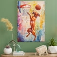 thumbnail image 2 of Vizsla Dog Stretched Canvas Size 8x12 – Basketball Canvas Print of Funny Vizsla Dog Wall Art, Basketball Sports Wall Decor, Home Decor, Dog Lover, 2 of 5