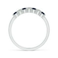 thumbnail image 2 of ANGARA Natural Half Eternity Seven Stone Sapphire and Diamond Wedding Ring in 14K White Gold for Women (Size-2.5mm) | September Birthstone, Anniversary, Jewelry Gift for Women | Natural Sapphire Ring, 2 of 9