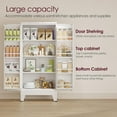 thumbnail image 3 of 51'' in Kitchen Pantry Storage Cabinet,Freestanding Pantry Cabinet with Doors & Adjustable Shelves, Small Food Pantry Cabinet for Kitchen,Dining Room Craft Room (White), 3 of 14
