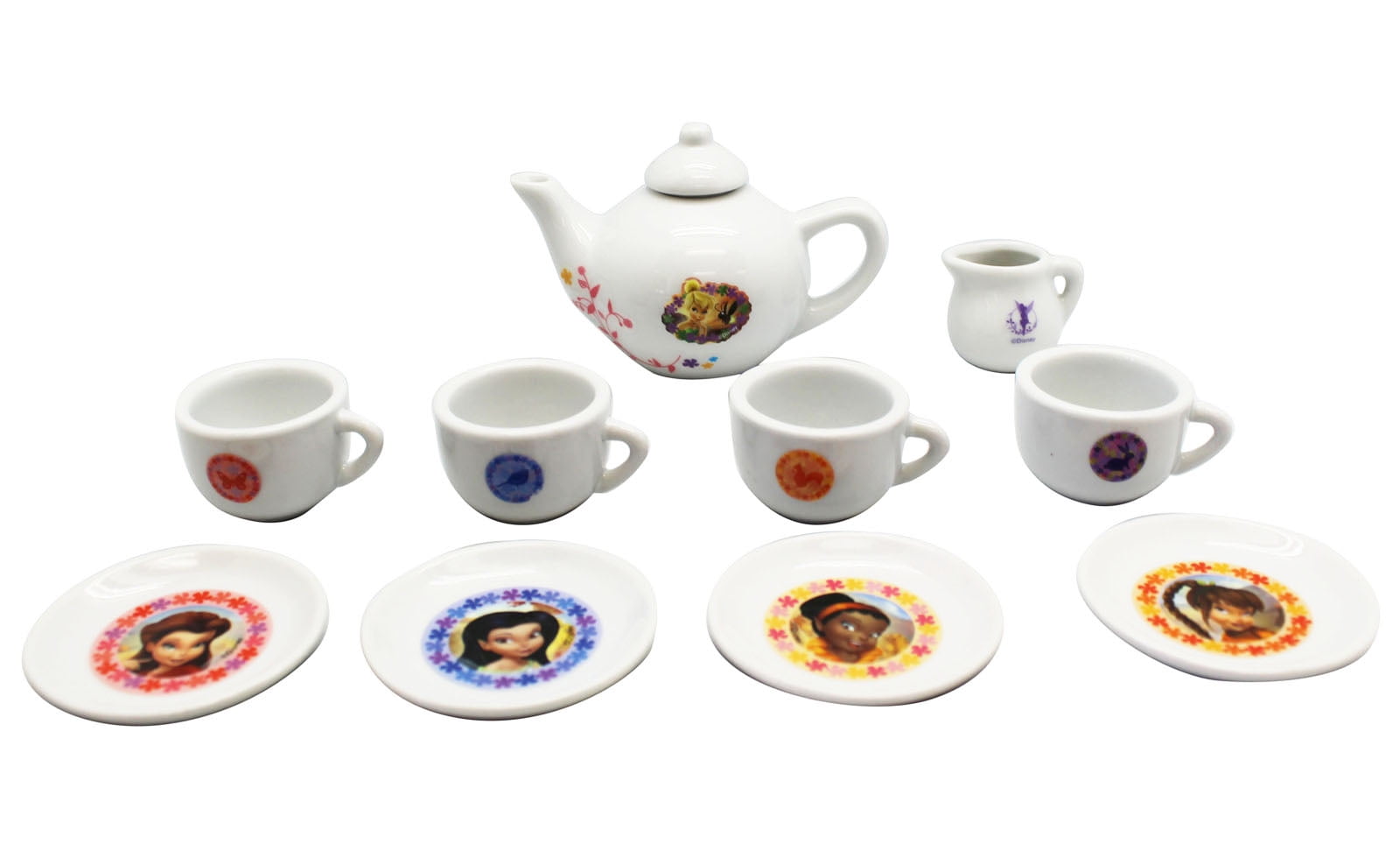 Disney Fairies Fairy Size Tea Time Procelain Ware Set (12pc)