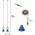 thumbnail image 2 of 2Pcs Crystal Fan Pull Diamond Drop Vintage Pull Chain Ceiling Pull Chain Extender with Connector, 2 of 6