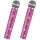 thumbnail image 1 of Soporte de micrófono Threan Fake Mic Bling con diamantes de imitación, 2 unidades, rosas, 1 of 6