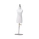 thumbnail image 1 of Maniquí de costura recortado con forma de vestido de muñeca, modelo de mini modista de moda creativa S y base de plata, 1 of 9