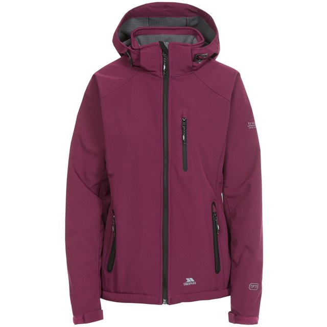 Trespass - Chaqueta impermeable softshell modelo Bela II para mujer (Vino)