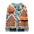 thumbnail image 5 of LOVZFMLL Cardigan pour Femmes Décontracté Imprimé de Noël Cardigan Tricoté Veste à Boutons, 5 of 5