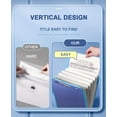 thumbnail image 5 of 1pc Portable File Storage Bag, Large Capacity 13-Tier Vertical File Bag,PP Material A4 Document Storage Organizer, Expanding File Folder, 5 of 18