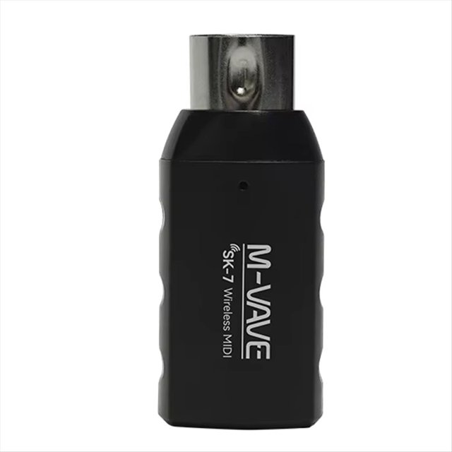 Adaptador MIDI SK7. Mini Receptor/Transmisor MIDI Inalámbrico Recargable. Adaptador de de Transmisión. Compatible con Conectar y Usar.