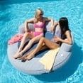 thumbnail image 6 of Big Joe Cabanapad Oversized Inflatable Pool Float, Dark Blue  White Stripe, Durable Olefin Fabric, 6 feet, 6 of 9