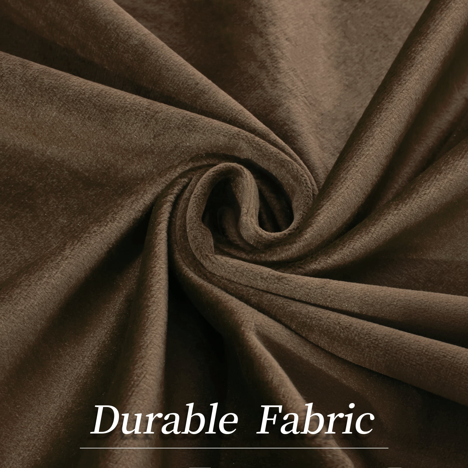 Wisewater 2 Panels Velvet Curtains Grommet Curtains Luxury Drapes, Light Blocking Curtain, Coffee, 52x84 inch