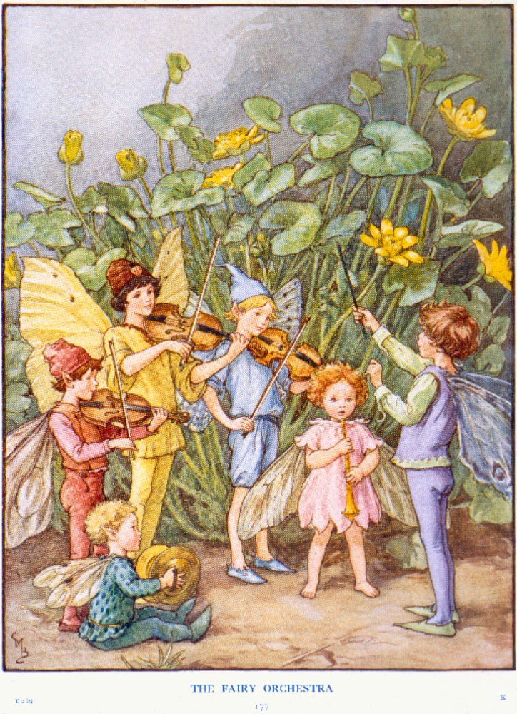 The Fairy Orchestra (artist: Vintage Advertisement (9x12 Art  Print, Wall Decor Travel Poster)