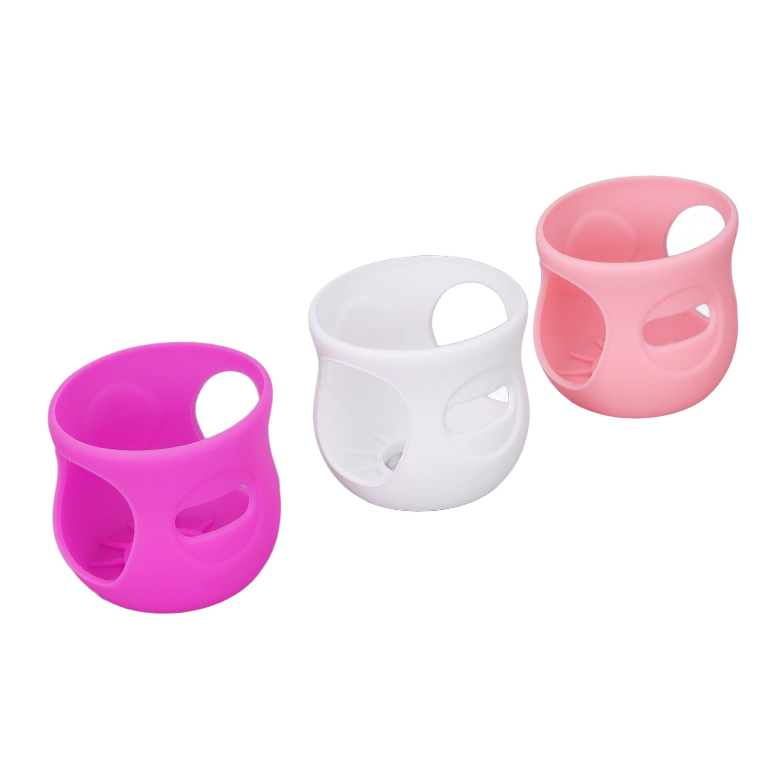 BIMZUC 3pcs Glass Baby Bottles Silicone Sleeve for 4 oz Bottles Anti-Scald Dishwasher Safe Infant Covers Roseate Violet (2.76 inches / 7 cm)