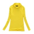 thumbnail image 1 of Femmes à Manches Longues Col Roulé Équipage Stretch Slim T-Shirt Couche Top, 1 of 6