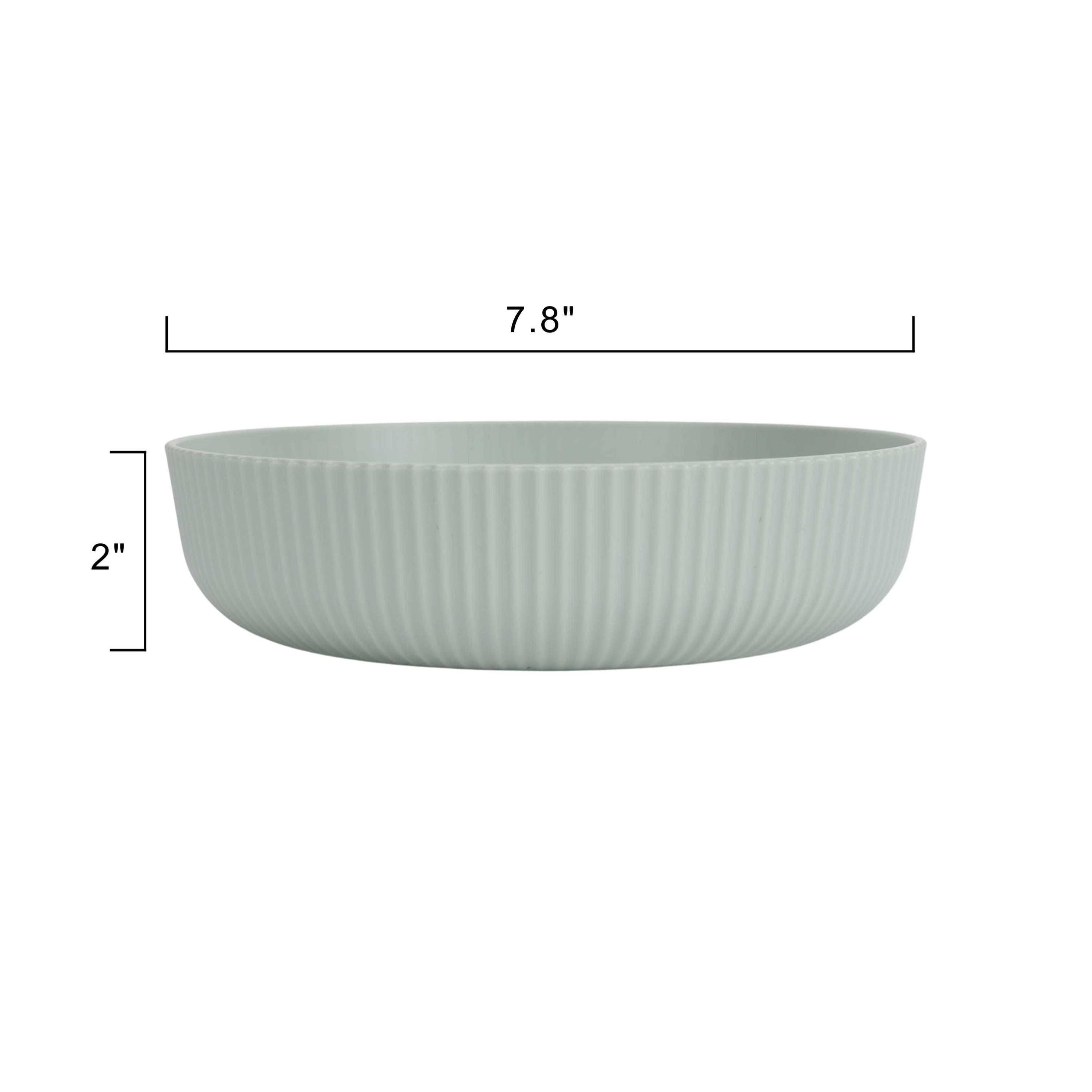 Mainstays - Soft Sea Green Eco-Friendly Recycled Plastic Dinner Bowl, 43-Ounce